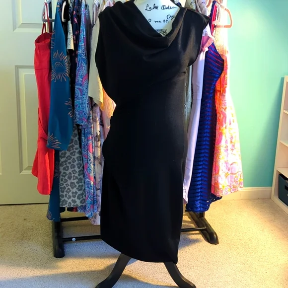 blue dress for baby girl SOLD Helmut Lang Black Ribbed Knit Asymmetrical Neck Dress – Palm Beach  Vintage
